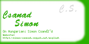 csanad simon business card